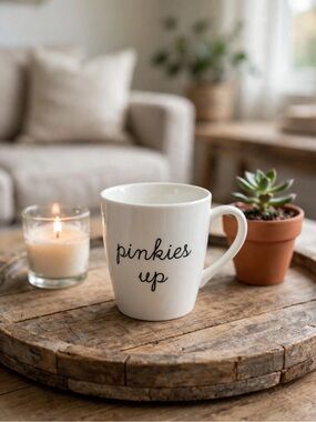 Indigo Pinkies Up Mug